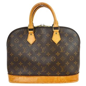 Louis Vuitton Alma Handbag Monogram Canvas Brown Canvas Handbag (Pre-Owned)