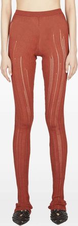 Marco Rambaldi Geribbelde legging - Rood