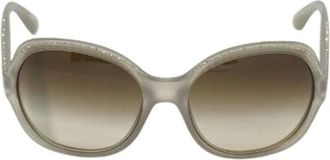 Chanel Pre-owned Accessories, female, Gray, Size: ONE SIZE Pre-owned Plastic Sunglasses