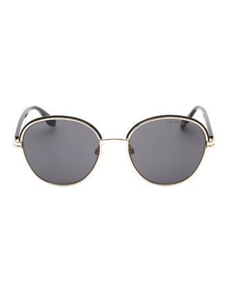 Marc Jacobs Womens Marc Jacobs Round Grey Lensed Black Gold Sunglasses - Size: ONE size