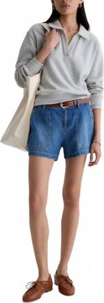 AG - Adriano Goldschmied Analeigh High-Rise Straight Fit Short In Gold Mountain