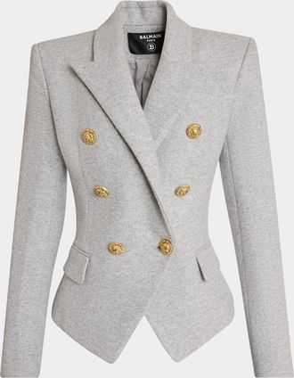 Balmain Double-Breasted Wool Blazer