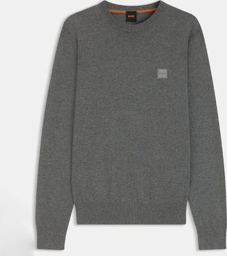 HUGO BOSS Herentrui Boss Kanovano S met logo-label in zilver