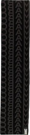 Marc Jacobs Monogram Knit Wool Scarf - Gray