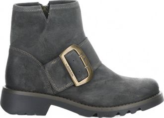 FLY London Womens Rily 991 Round Toe Boot In Oil Suede Diesel