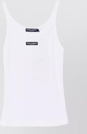 Dolce & Gabbana scoop neck nylon blend silk top