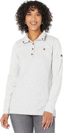 L.L.Bean LLBean Womens Quilted Sweatshirt Mock Neck Tunic