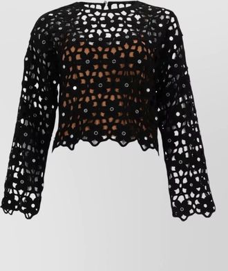 Michael Kors crochet knitted top