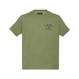 Amiri T-Shirts, male, Green, Size: M Stencil Tee