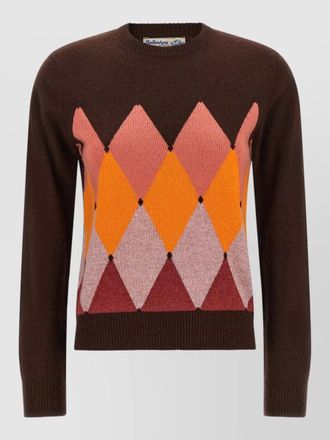 Ballantyne cashmere diamond-intarsia crewneck sweater