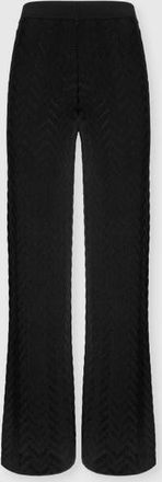Missoni Straight-leg Stretch Chevron Cotton And Viscose Trousers in Black at Nordstrom, Size 40 It