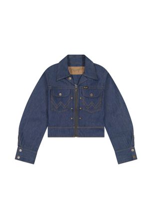 Wrangler Jeansjacke WRANGLER WRANGLER Jeansjacke Super Wrangler, Damen, Gr. XS, blau, Obermaterial: 80% Baumwolle CO. 20% Baumwolle CO recyc.., Jacken Jeansjac
