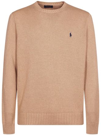 Polo Ralph Lauren Classic Crew Neck Pullover Sweater with Embroidered Logo