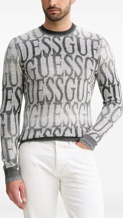 Guess Co Maglione girocollo con logo - Bianco