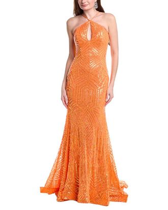 Jovani Halter Neck Embellished Dress