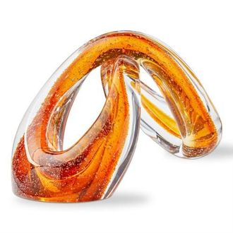 Tag Amber Infinity Arch Glass Decor Sculpture 8.5 x 4 x 5.3 in in Brown at Nordstrom