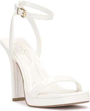 Jessica Simpson Adonia Ankle Strap Platform Sandal in Bright White at Nordstrom Rack, Size 10