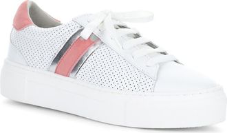 Bos. & Co. Monic Platform Sneaker in White/salmon/silver at Nordstrom Rack, Size 10-10.5Us / 41Eu