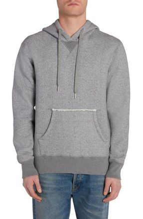 Golden Goose Journey Mélagne Cotton Blend Hoodie in Grey Melange/Heritage White at Nordstrom, Size Medium