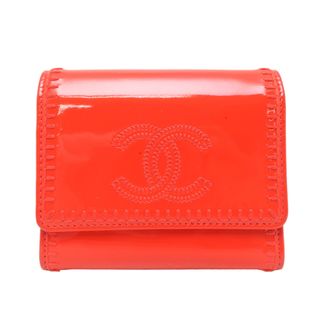 Chanel Orange Patent Leather Wallet (Bi-Fold) (Pre-Owned)