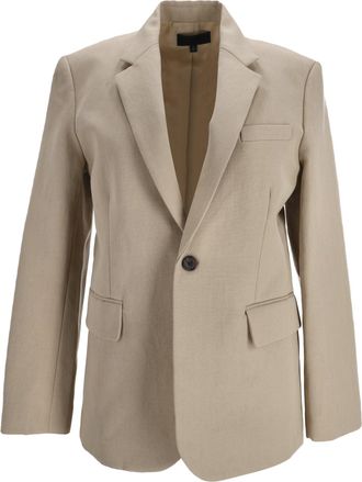 Nili Lotan Nili Lotan Francoise Oversized Jacket in Beige Cotton
