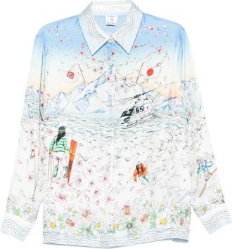 Casablanca Long-sleeve Graphic-print Shirt