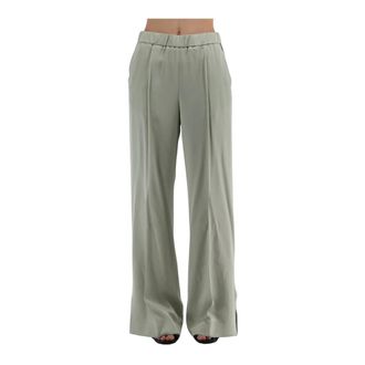 Jil Sander Wide Trousers, female, Green, M, Track Inspired Trousers