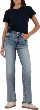 Kut from the Kloth Sienna Straight Jean In Accredited W/medium Base Wash