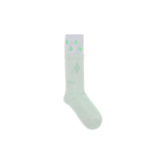 The Attico Socks, female, Green, Size: S Long Socks with Logo