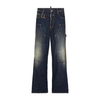 Dsquared2 Stylish Trousers for Men - male - Dsquared2 - Straight Fit Jeans - Blue - L - Jeans