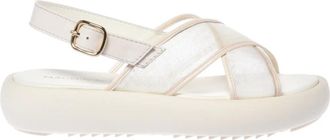 Baldinini Mesh Sandal - Dames - Sandalen - Wit - 39 EU - Leer - Schoenen