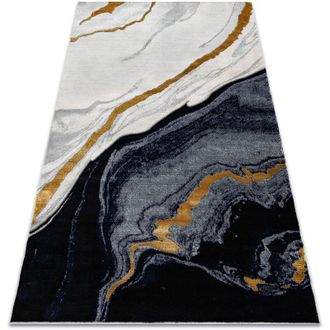 RugsX Rugsx - Alfombra Emerald Exclusivo 1017 Glamour, Elegante M&aacute;rmol Azul Oscuro / Oro Blue 80x150 Cm