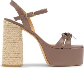 Castaner Florina Sandal - Dames - Sandalen met hakken - Bruin - 37 EU - Leer - Schoenen