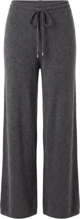 Max Mara Fiabe Broeken - Dames - Wijde Broeken - Grijs - XS - Kasjmier - Broeken