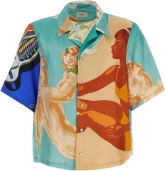 Bally Retro Graphic Silk Camp Shirt