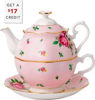 Royal Albert New Country Roses Pink Tea For One With $17 Credit