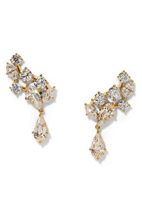 Nadri Riviera Cluster Drop Earrings in Gold at Nordstrom