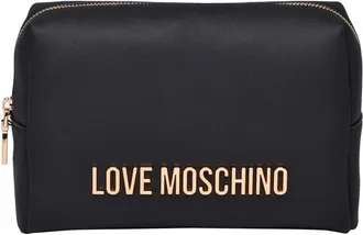 Love Moschino Black Polyurethane Beauty Case