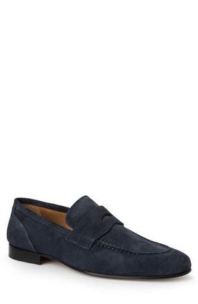 Bruno Magli Nathan Penny Loafer in Navy Suede at Nordstrom Rack, Size 10.5