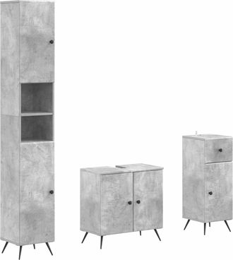 vidaXL Juego De Armarios De Ba&ntilde;o De 3 Piezas Breda Vidaxl