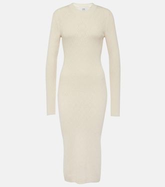 Ami Knitted cotton and wool midi dress