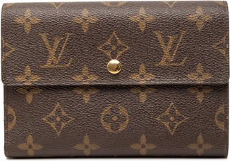 Louis Vuitton Monogram Brown Pvc Leather Wallet (Tri-Fold) (Pre-Owned)