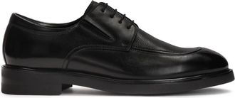 Kazar Zwarte halfhoge schoenen met decoratieve stiksels - Heren - Nette schoenen - Zwart - 44 EU - Leer - Schoenen