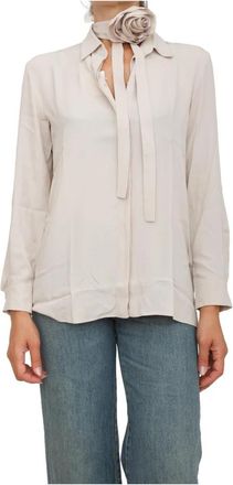 Marella Camicia - Dames - Blouses - Beige - L - Overhemden