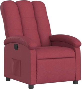 vidaXL Sillón reclinable de tela rojo tinto Vidaxl