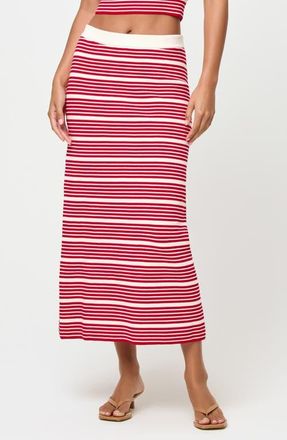 L*Space Ravello Stripe Rib Cover-Up Skirt in Superbloom Stripe at Nordstrom, Size X-Large