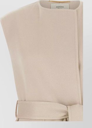Agnona cashmere belted long vest