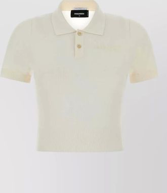 Dsquared2 knit polo shirt short sleeves ribbed hem