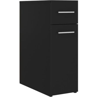 vidaXL Apothecary Cabinet Black 20x45.5x60 cm Engineered Wood Vidaxl
