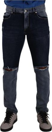 Dolce & Gabbana Slim-fit Jeans - Heren - Slim Fit Jeans - Veelkleurig - M - Katoen - Jeans